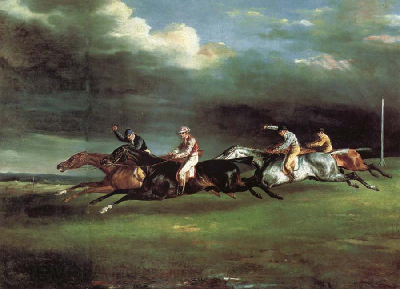 Theodore Gericault The Derby at epson Spain oil painting art